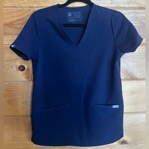 Figs Casma - Three-Pocket Scrub Top XS Navy
